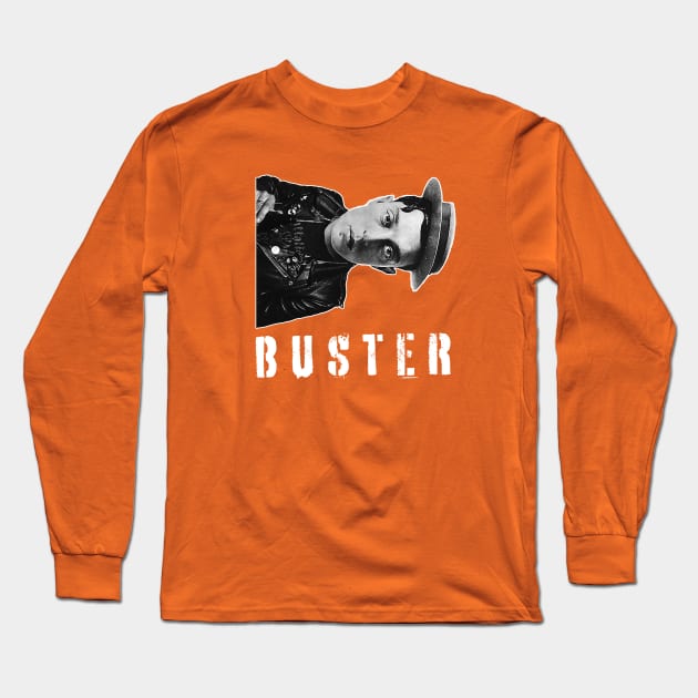 Buster Sideways Long Sleeve T-Shirt by DavidCentioli